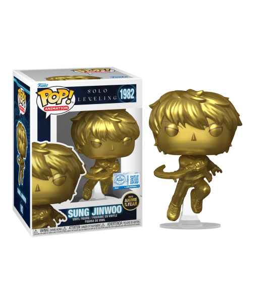 Figura Funko Pop Sung Jinwoo (Anime of the Year) 1982 - Solo Leveling - Edición Especial Dorada
