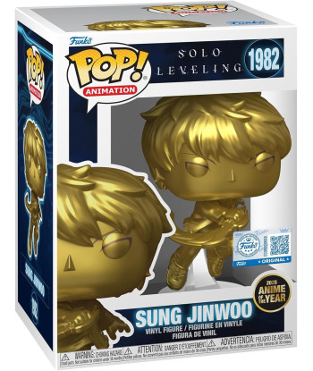 Figura Funko Pop Sung Jinwoo (Anime of the Year) 1982 - Solo Leveling - Edición Especial Dorada