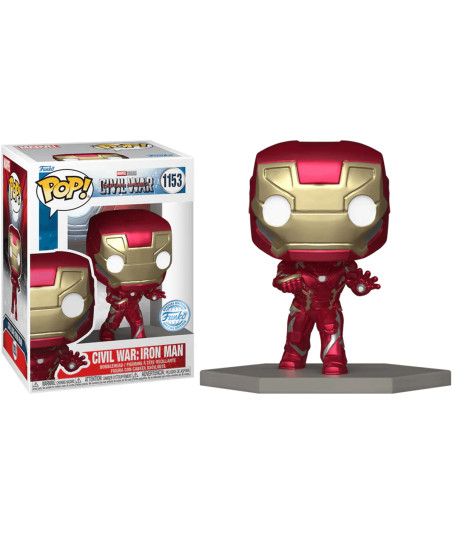 Figura Funko Pop Iron Man 1153 - Marvel Captain America: Civil War - Build-A-Scene Special Edition