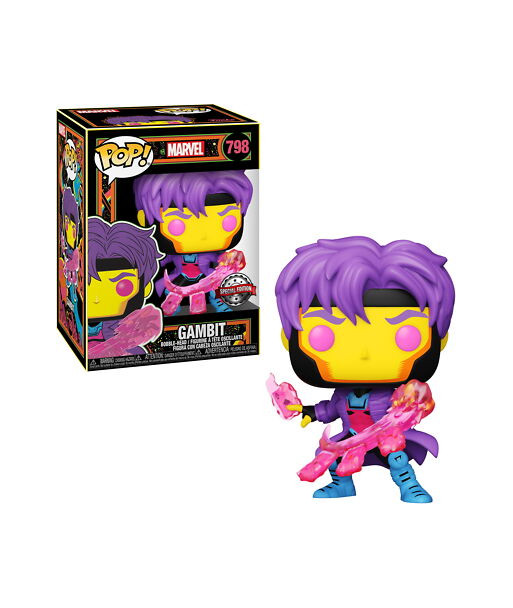 Figura Funko Pop Gambit Blacklight 798 - Marvel - Maestro de la Energía Cinética Edición Especial