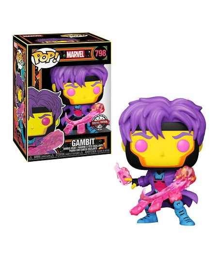 Figura Funko Pop Gambit Blacklight 798 - Marvel - Maestro de la Energía Cinética Edición Especial