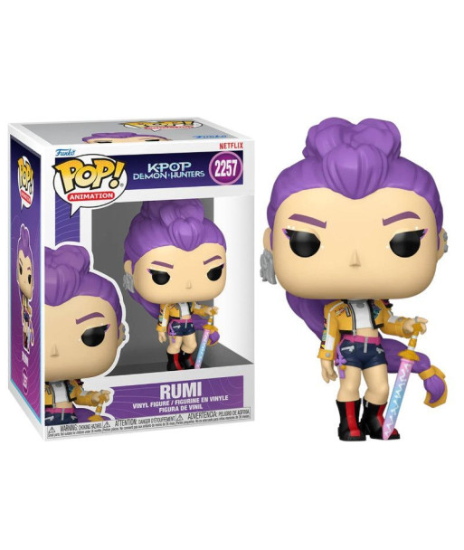 Figura Funko Pop Rumi 2257 - Netflix K-Pop Demon Hunters - Guerrera con Katana de Neón