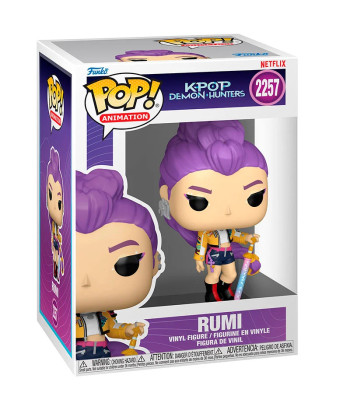 Figura Funko Pop Rumi 2257 - Netflix K-Pop Demon Hunters - Guerrera con Katana de Neón