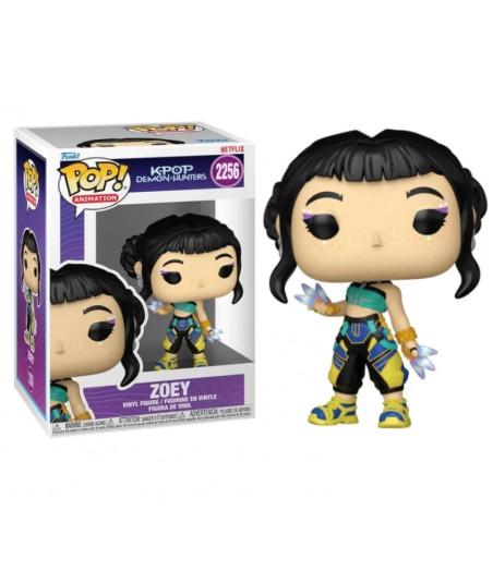 Figura Funko Pop Zoey 2256 - K-Pop Demon Hunters - Cazadora con Dagas de Cristal