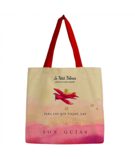 Bolsa de tela Premium Paper, El Principito los que Viajan (25x25cm)
