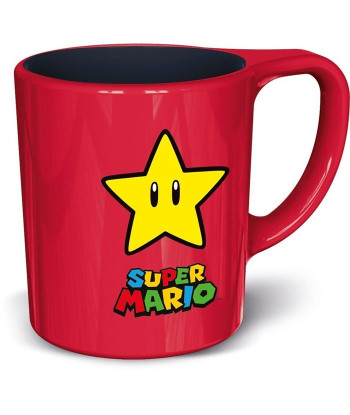 TAZA CERÁMICA ANTIVUELCO 300 ML SUPER MARIO POWER