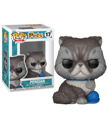 Figura Funko Pop Persian 17 - Pets - Gato Persa con Ovillo de Lana Azul