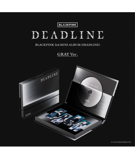 CD Blackpink Deadline (3rd Mini Album) - Blackpink - Gray Ver. - Estética Noir y Sofisticada