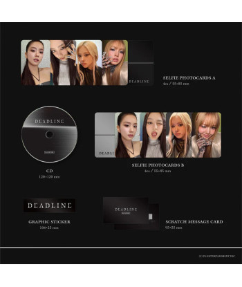 CD Blackpink Deadline (3rd Mini Album) - Blackpink - Gray Ver. - Estética Noir y Sofisticada