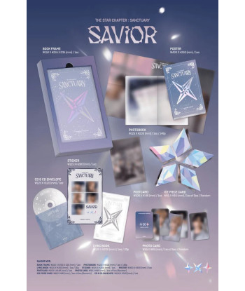 CD TXT The Star Chapter: Sanctuary (SAVIOR Ver.) 15x25cm - TOMORROW X TOGETHER - SAVIOR Ver. - Estética Celestial y Mística