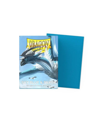 Fundas Standard Matte Dual Sky Blue & Silver (100) - Dragon Shield