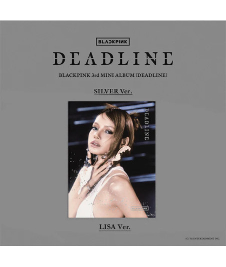 CD Blackpink Deadline (3rd Mini Album) 14x12cm - BLACKPINK - SILVER Ver. (LISA) - La Edición más Exclusiva y Brillante