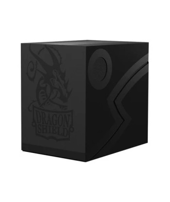 Caja de mazo Deck Box DS Double Shell Negro (150) - Dragon Shield