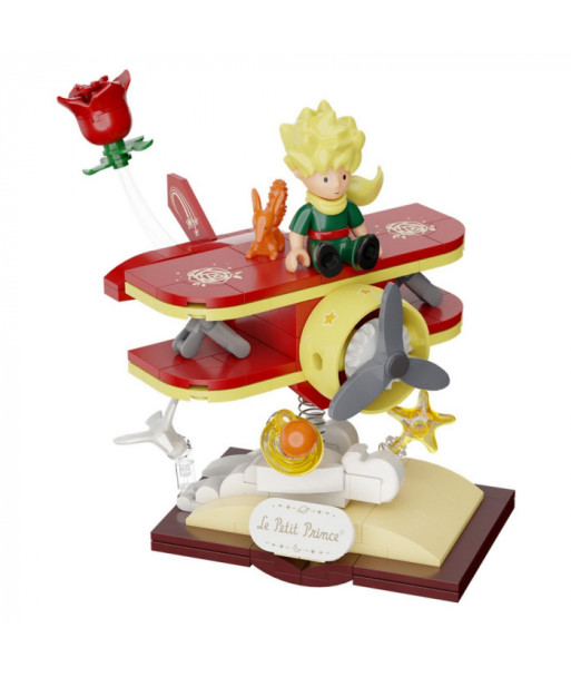 Set de construcción figurita Pantasy El Principito y zorro en avión