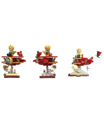 Set de construcción figurita Pantasy El Principito y zorro en avión