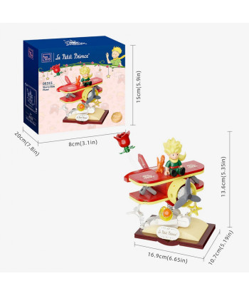 Set de construcción figurita Pantasy El Principito y zorro en avión