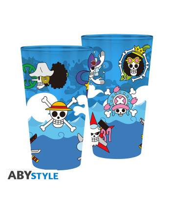 Vaso grande calaveras one piece 400 ml