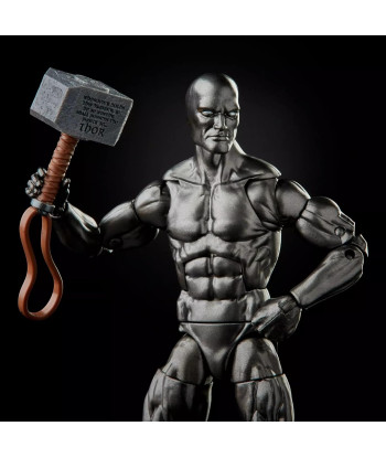 Figura Hasbro Silver Surfer con Mjolnir Fallen Silver - Marvel Legends Series - El Poder Digno del Heraldo 15cm