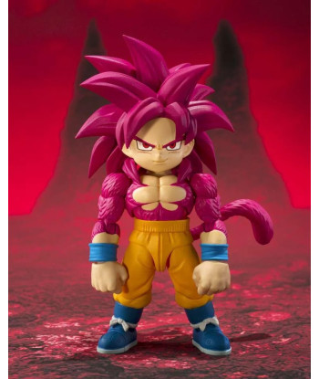 Figura Tamashii Nations Son Goku Super Saiyan 4 - Dragon Ball Daima - El Poder del Simio en Formato Mini 8cm
