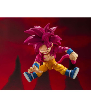 Figura Tamashii Nations Son Goku Super Saiyan 4 - Dragon Ball Daima - El Poder del Simio en Formato Mini 8cm