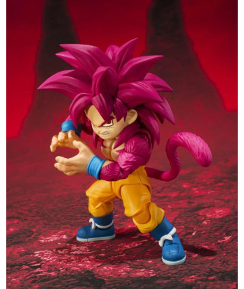 Figura Tamashii Nations Son Goku Super Saiyan 4 - Dragon Ball Daima - El Poder del Simio en Formato Mini 8cm