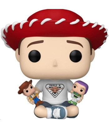 Figura Funko Pop Andy 1596 - Disney Pixar Toy Story 30 Aniversario - Andy con Sombrero de Vaquero y Juguetes
