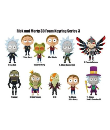 LLAVERO SORPRESA - RICK Y MORTY (Series 3) (1 UNIDAD)