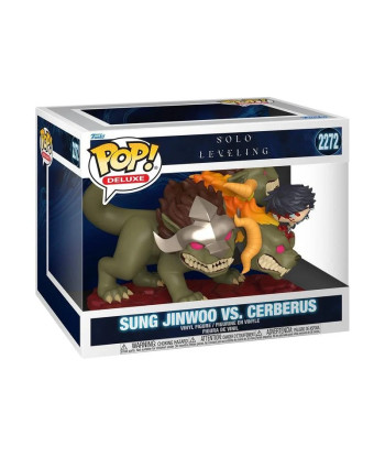 Figura Funko Pop Deluxe Sung Jinwoo vs Cerberus 2272 - Solo Leveling - Diorama de Batalla Épica