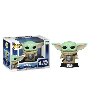 Figura Funko Pop Grogu 819 - Star Wars - Baby Yoda con Medallón de Mythosaurio