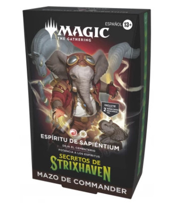 Mazo de Commander Secretos de Strixhaven: Espíritu de Sapiéntium - Magic The Gathering - ¡Despierta el Pasado! (Español)