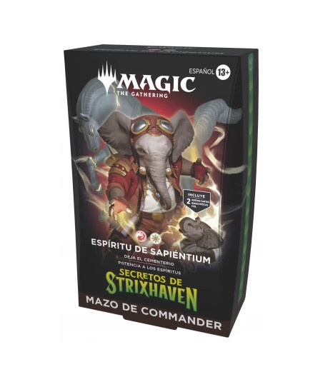 Mazo de Commander Secretos de Strixhaven: Espíritu de Sapiéntium - Magic The Gathering - ¡Despierta el Pasado! (Español)