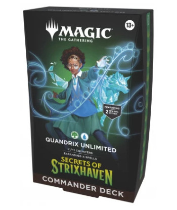 Mazo de Commander Secrets of Strixhaven: Quandrix Unlimited - Magic The Gathering - ¡Multiplica tu Poder! (Inglés)
