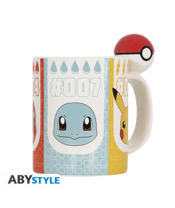 Taza starters con pokeball 3D Pokèmon 456ml