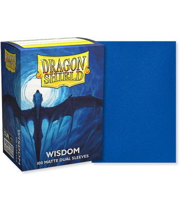 Fundas Standard Dual Matte Wisdom Azul (100) - Dragon Shield