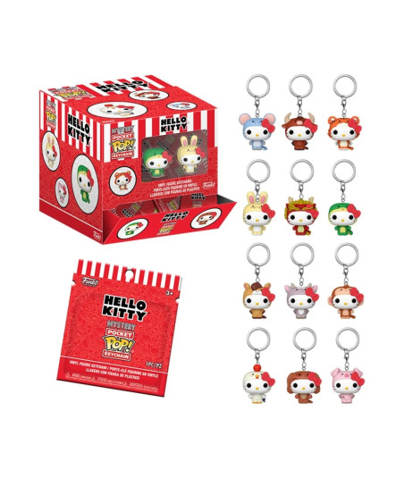 Llavero Pocket POP! Mystery Hello Kitty - Sobres Sorpresa Disfraces Animales - 1 Unidad Aleatoria