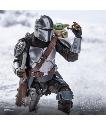 Figura Hasbro Mandalorian & Grogu - Star Wars: The Mandalorian - El Camino del Cazador Black Series 15cm