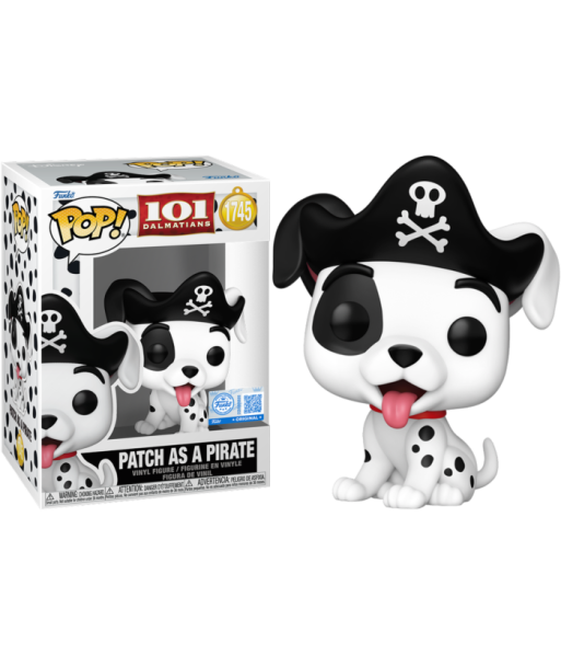 Figura Funko Pop Patch Como Pirata 1745 - 101 Dálmatas - El Perrito Más Aventurero para tu Colección