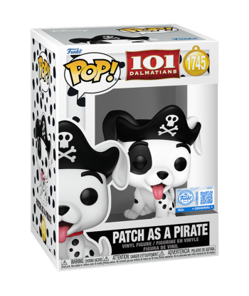 Figura Funko Pop Patch Como Pirata 1745 - 101 Dálmatas - El Perrito Más Aventurero para tu Colección
