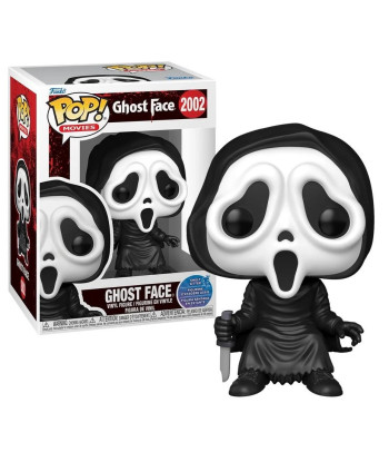 Figura Funko Pop Ghost Face 2002 - Movies - El Terrorífico Asesino Sentado para tu Estantería