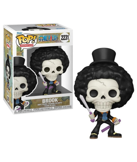 Figura Funko Pop Brook 2231 - One Piece - El Esqueleto Espadachín Más Elegante para tu Colección
