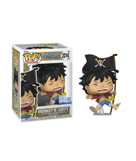 Figura Funko Pop Monkey D. Luffy con Bandera 2214 - One Piece - El Capitán y su Jolly Roger en Edición Especial
