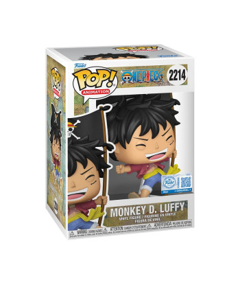 Figura Funko Pop Monkey D. Luffy con Bandera 2214 - One Piece - El Capitán y su Jolly Roger en Edición Especial