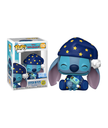 Figura Funko Pop Stitch en Pijama 1747 - Lilo y Stitch - Brilla en la Oscuridad y Sueña con Ohana