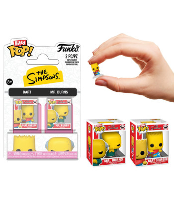 Figura Funko Bitty POP! 2-Pack Bart Simpson & Mr. Burns - Los Simpson - El Dúo más Icónico de Springfield en Miniatura
