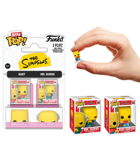 Figura Funko Bitty POP! 2-Pack Bart Simpson & Mr. Burns - Los Simpson - El Dúo más Icónico de Springfield en Miniatura