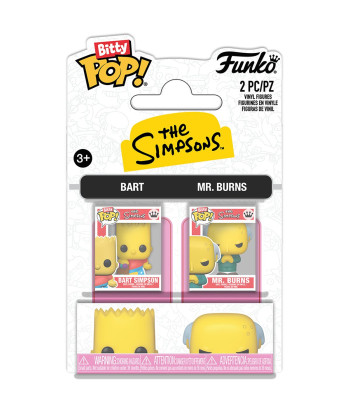 Figura Funko Bitty POP! 2-Pack Bart Simpson & Mr. Burns - Los Simpson - El Dúo más Icónico de Springfield en Miniatura