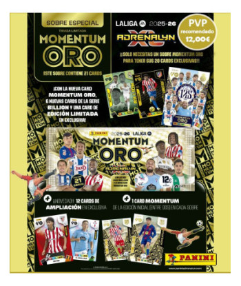 Sobre Momentum Oro Adrenalyn Liga 25/26 - Panini Cromos