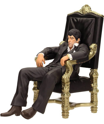 FIGURA TONY MONTANA SENTADO FIGURA 18 CM SCARFACE