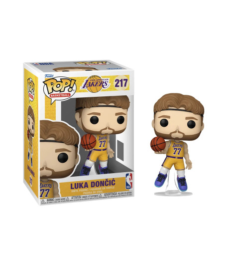 Figura Funko Pop Luka Doncic 217 - NBA Los Angeles Lakers - En Pleno Salto Hacia la Canasta