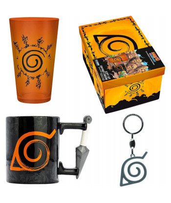 Pack de Regalo Naruto Shippuden Vaso 400 mls + Taza Cerámica 460 mls + Llavero Metal